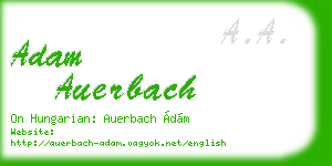 adam auerbach business card